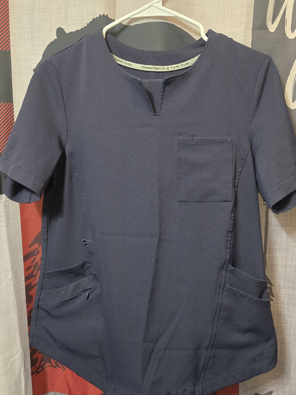 Cuddl Duds Navy Short-Sleeve Pocket Tee Set - Picture 1 of 2